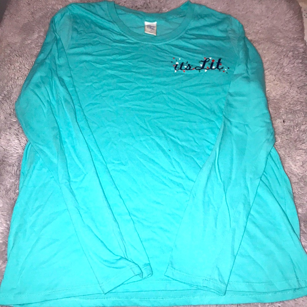 Christmas themed long sleeve shirt